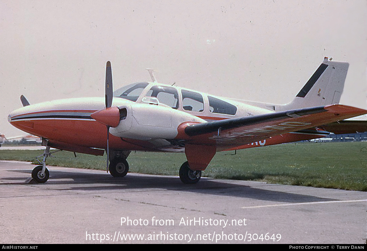 Aircraft Photo of G-AWAO | Beech 95-D55 Baron | College of Air Training | AirHistory.net #304649