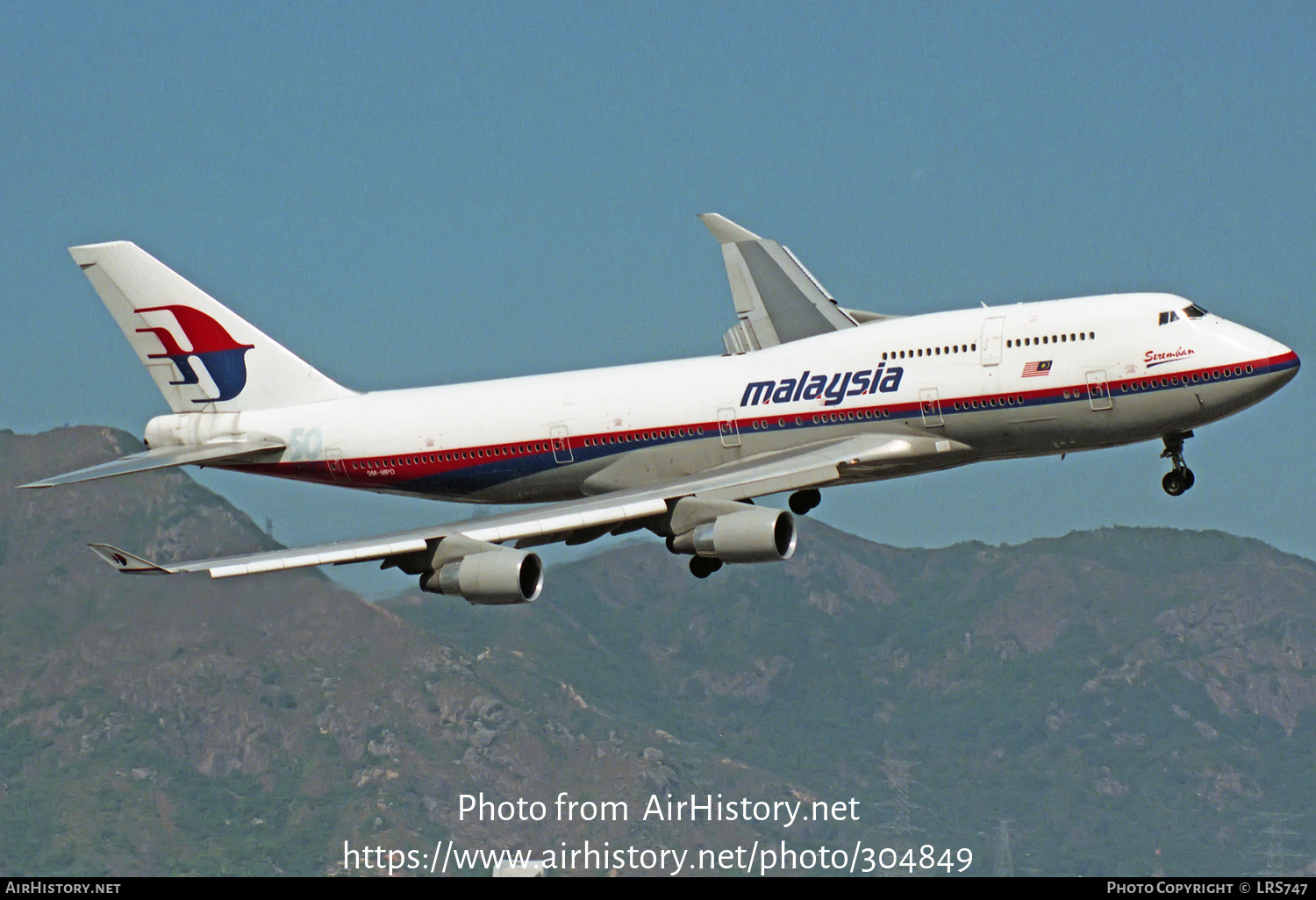 Aircraft Photo of 9M-MPD | Boeing 747-4H6 | Malaysia Airlines | AirHistory.net #304849