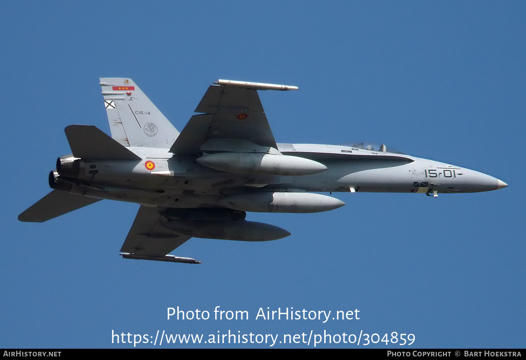 Aircraft Photo of C.15-14 | McDonnell Douglas EF-18M Hornet | Spain - Air Force | AirHistory.net #304859