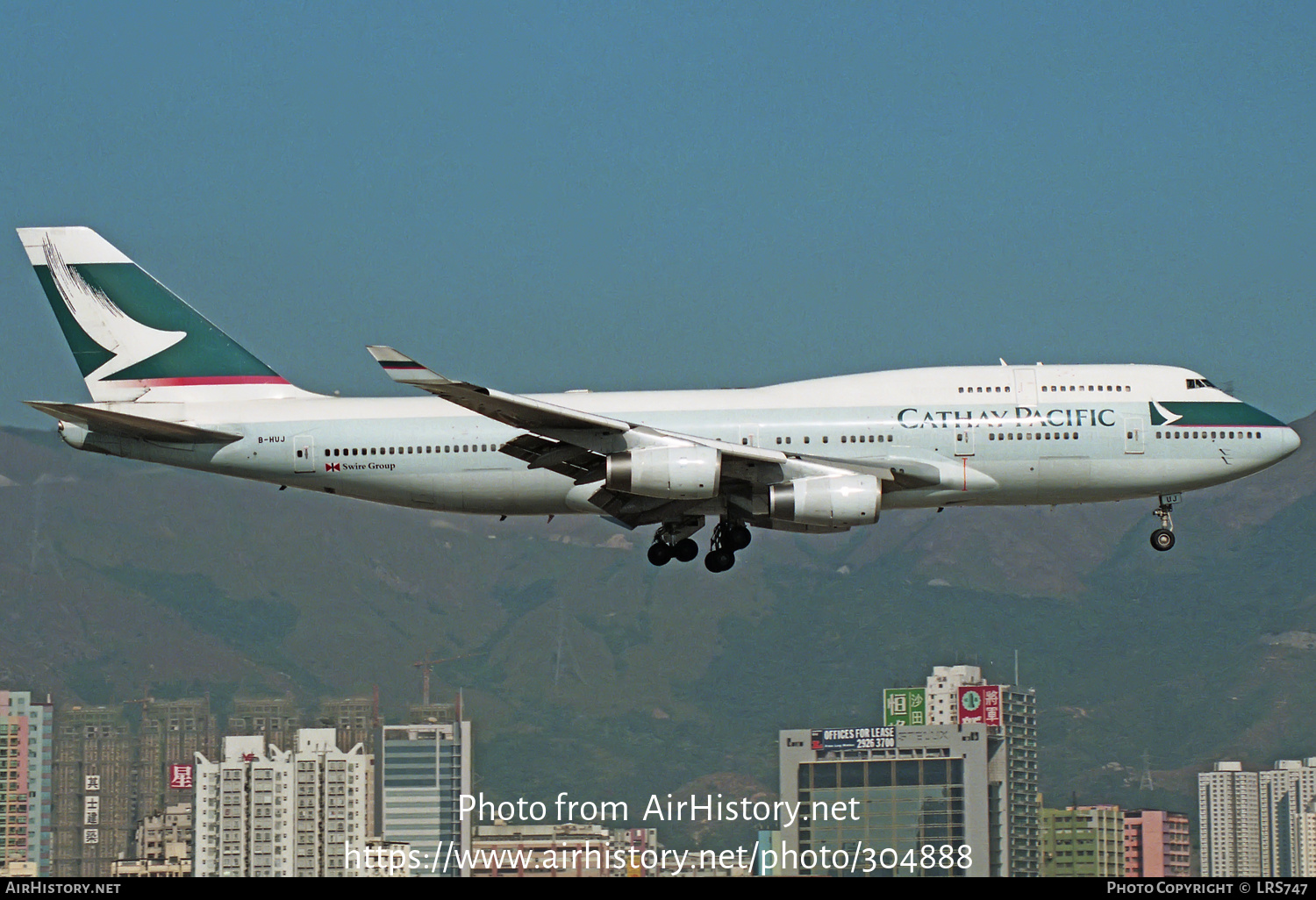 Aircraft Photo of B-HUJ | Boeing 747-467 | Cathay Pacific Airways | AirHistory.net #304888