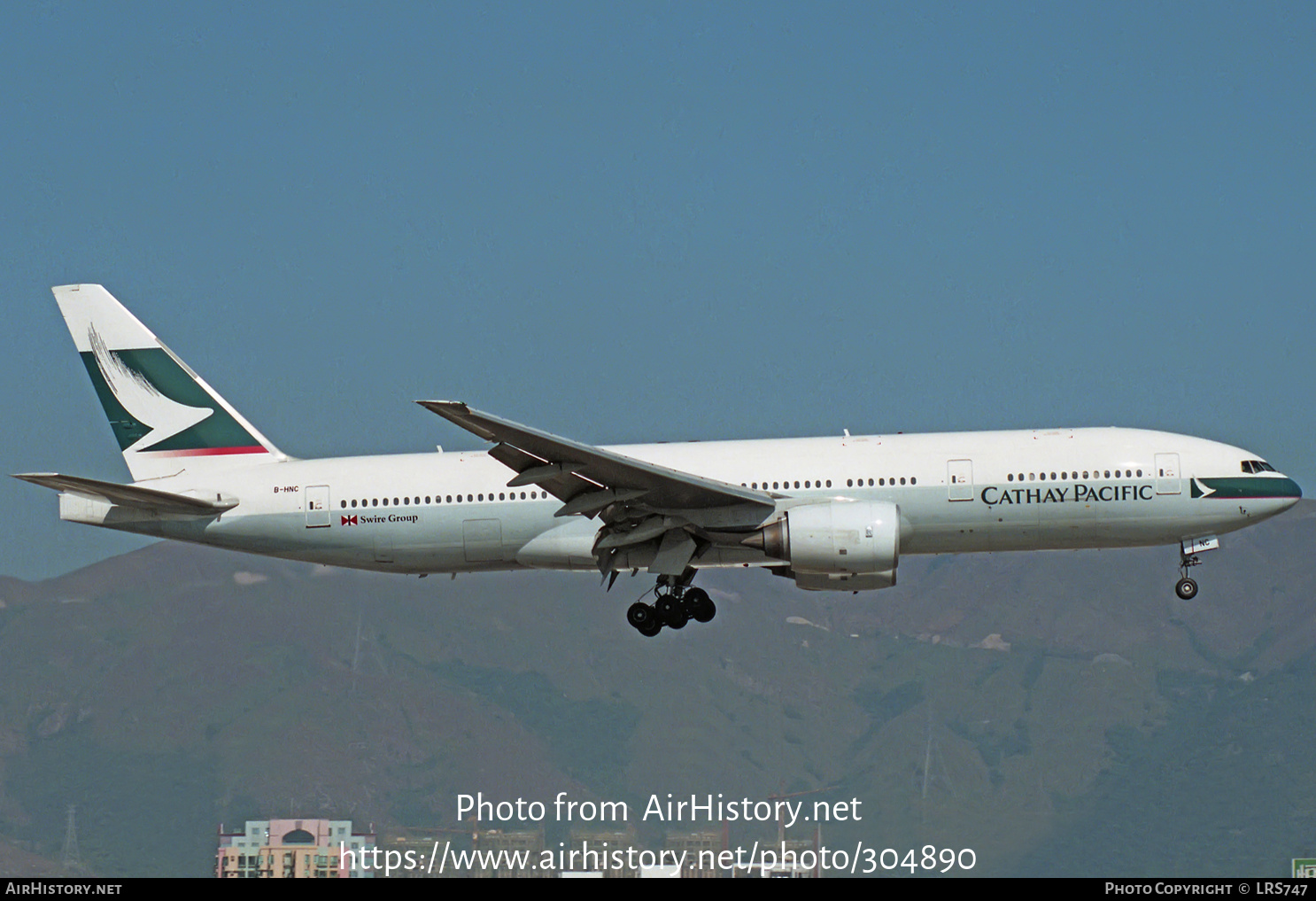 Aircraft Photo of B-HNC | Boeing 777-267 | Cathay Pacific Airways | AirHistory.net #304890