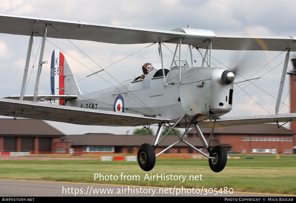 Aircraft Photo of G-MOTH / K2567 | De Havilland D.H. 82A Tiger Moth II | UK - Air Force | AirHistory.net #305480