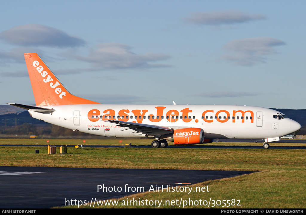 Aircraft Photo of G-IGOW | Boeing 737-3Y0 | EasyJet | AirHistory.net #305582