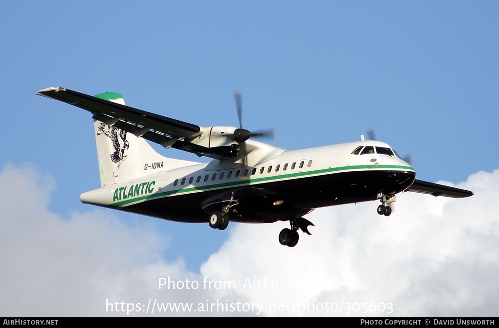 Aircraft Photo of G-IONA | ATR ATR-42-300(QC) | Atlantic Airlines | AirHistory.net #305603