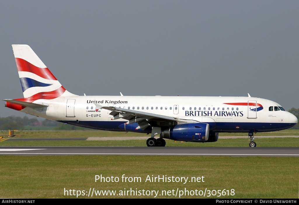 Aircraft Photo of G-EUPC | Airbus A319-131 | British Airways | AirHistory.net #305618