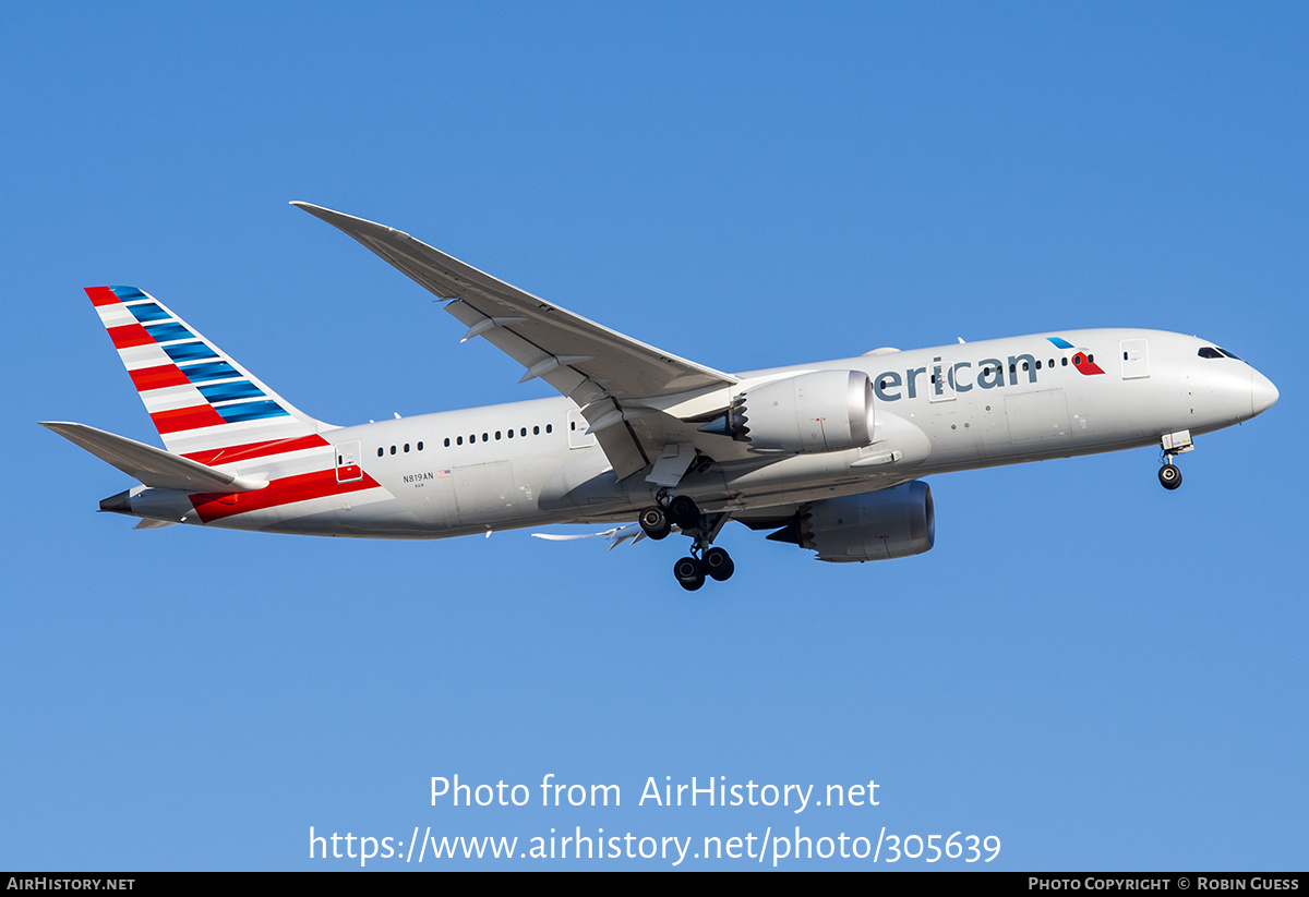 Aircraft Photo of N819AN | Boeing 787-8 Dreamliner | American Airlines | AirHistory.net #305639