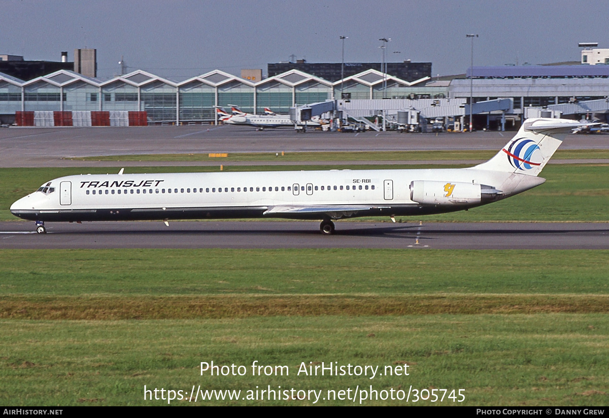 Aircraft Photo of SE-RBI | McDonnell Douglas MD-83 (DC-9-83) | Transjet Airways | AirHistory.net #305745