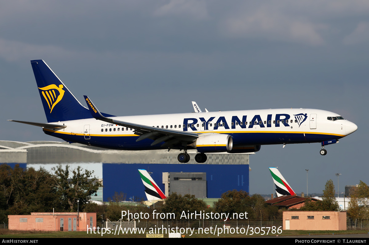 Aircraft Photo of EI-FOW | Boeing 737-8AS | Ryanair | AirHistory.net #305786