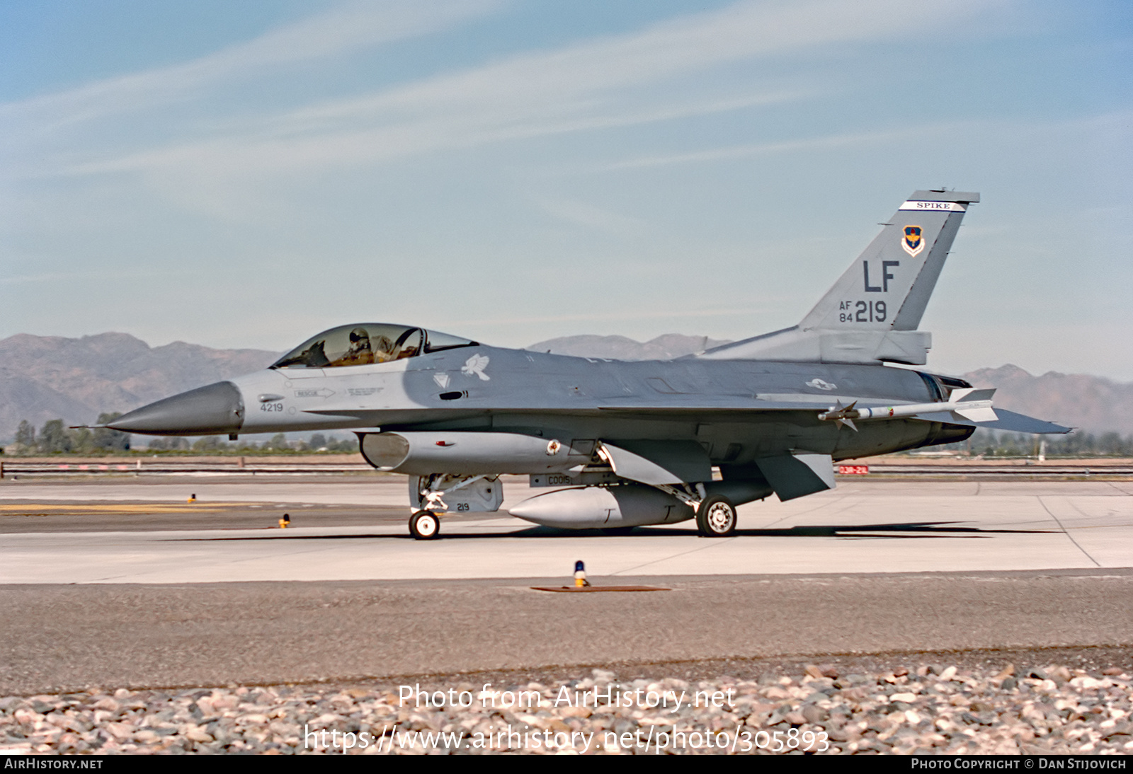 Aircraft Photo of 84-1219 / AF84-219 | Lockheed Martin F-16C Fighting Falcon | USA - Air Force | AirHistory.net #305893