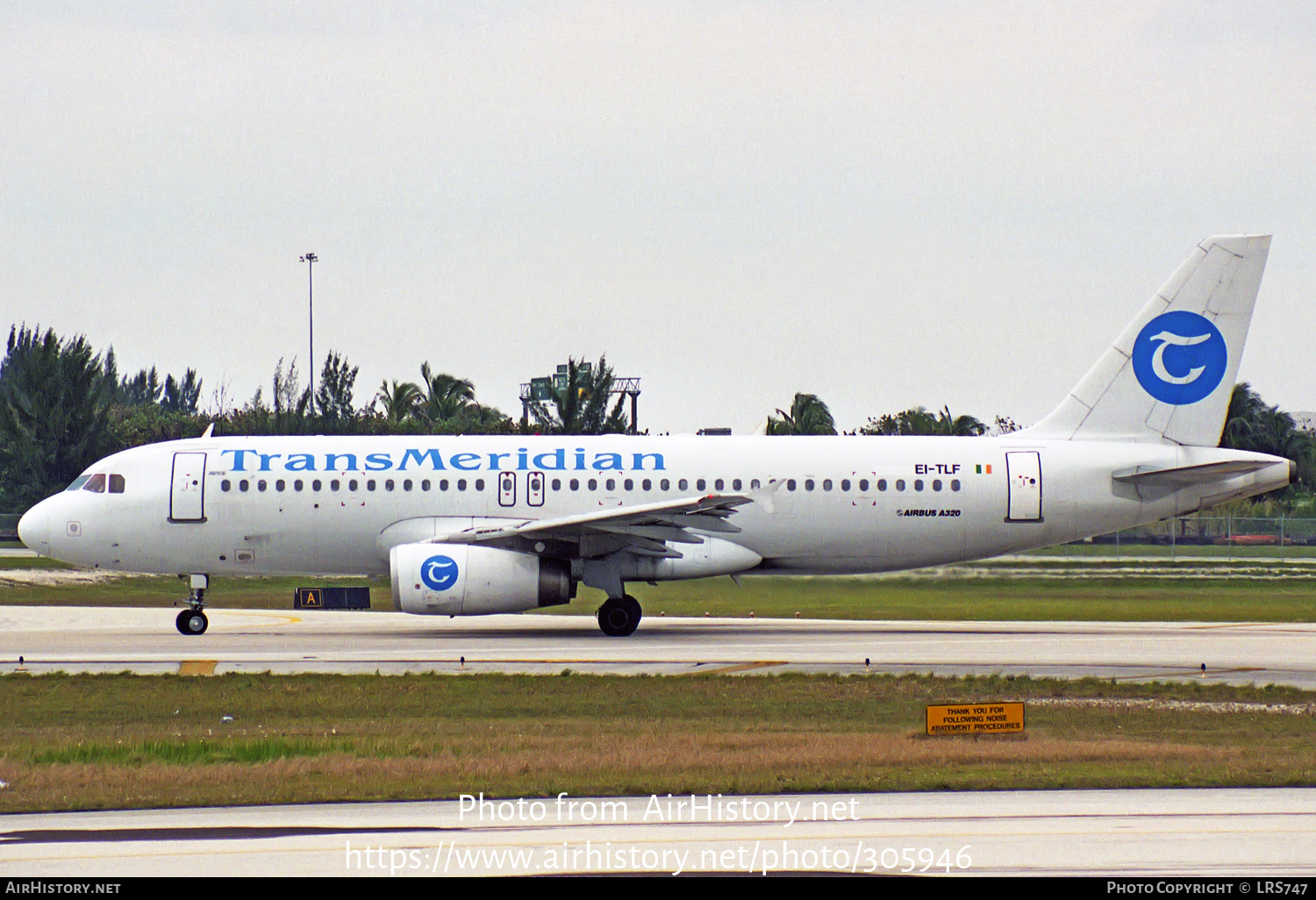 Aircraft Photo of EI-TLF | Airbus A320-231 | TransMeridian Airlines | AirHistory.net #305946