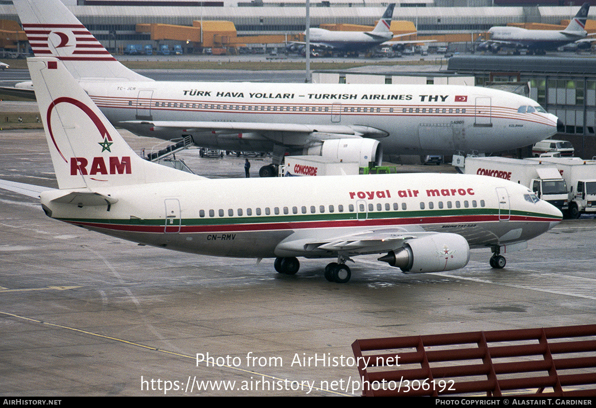 Aircraft Photo of CN-RMV | Boeing 737-5B6 | Royal Air Maroc - RAM | AirHistory.net #306192