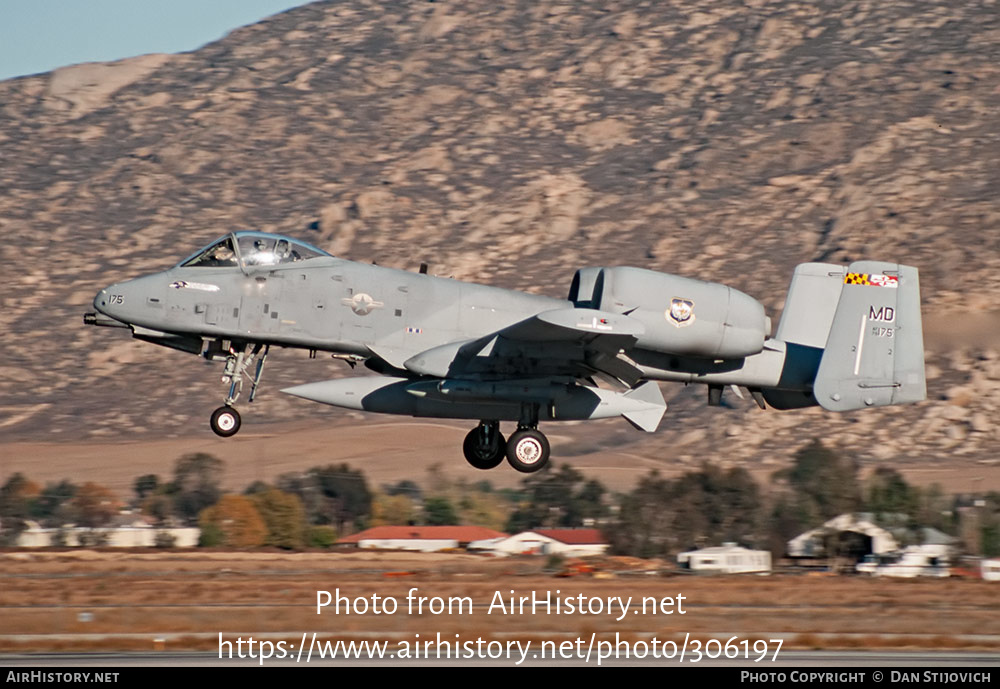 Aircraft Photo of 79-0175 / AF79-175 | Fairchild A-10A Thunderbolt II | USA - Air Force | AirHistory.net #306197