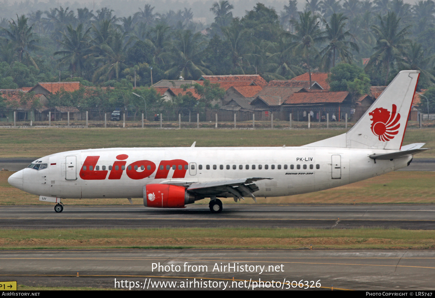 Aircraft Photo of PK-LIV | Boeing 737-3G7 | Lion Air | AirHistory.net #306326