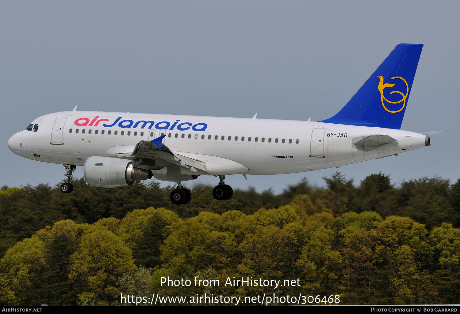 Aircraft Photo of 6Y-JAD | Airbus A319-112 | Air Jamaica | AirHistory.net #306468