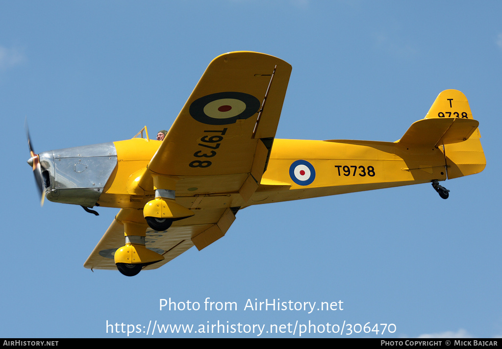 Aircraft Photo of G-AKAT / T9738 | Miles M.14A Hawk Trainer 3 | UK - Air Force | AirHistory.net #306470