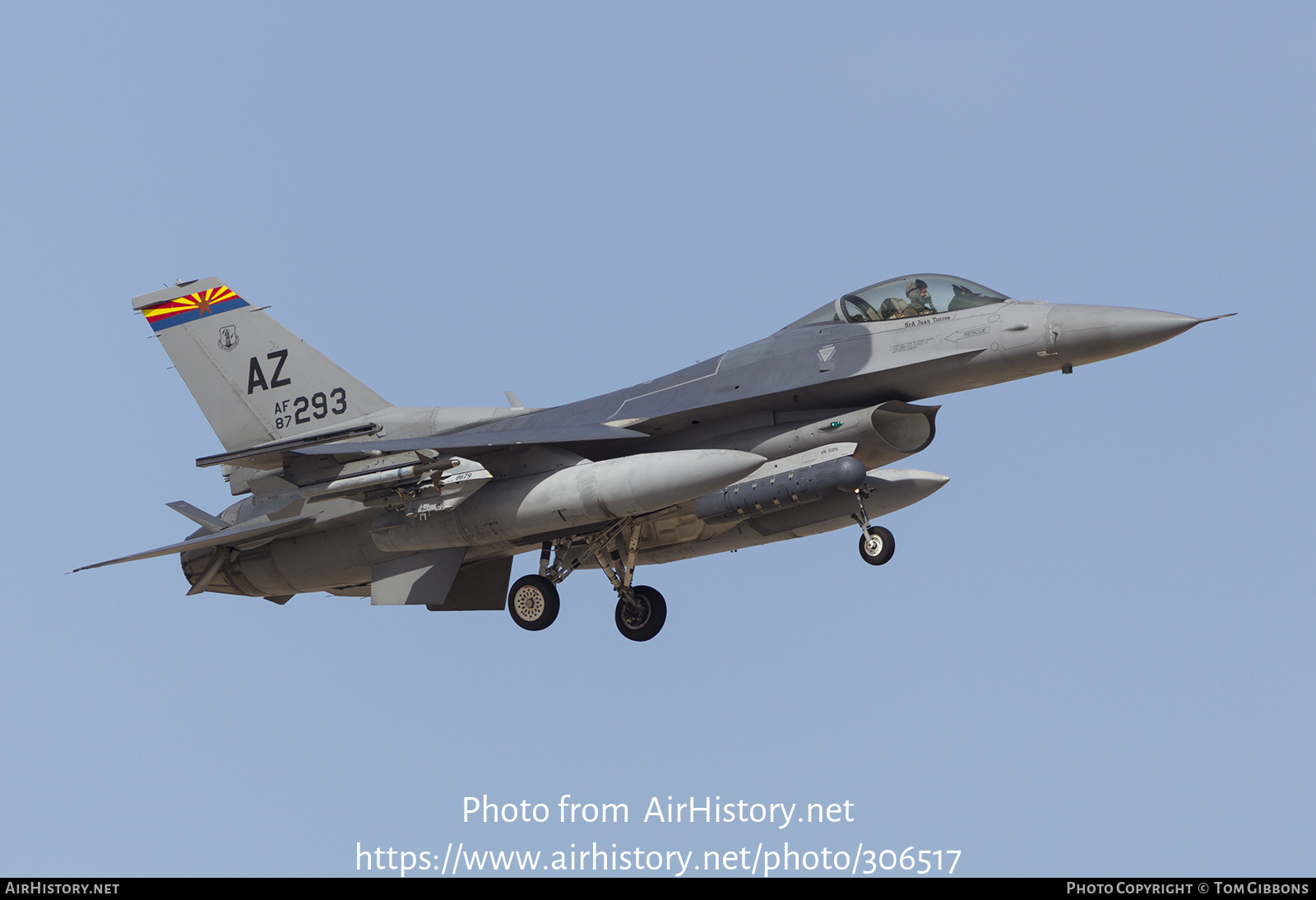 Aircraft Photo of 87-0293 / AF87-293 | General Dynamics F-16C Fighting Falcon | USA - Air Force | AirHistory.net #306517