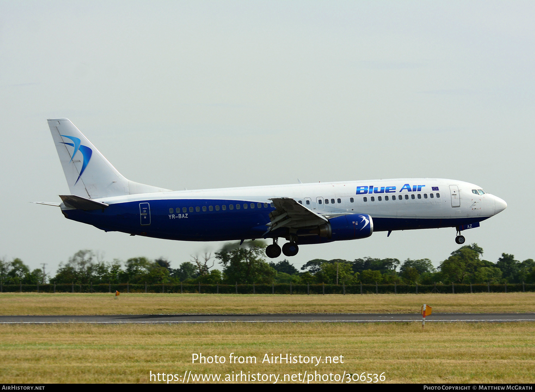 Aircraft Photo of YR-BAZ | Boeing 737-405 | Blue Air | AirHistory.net #306536