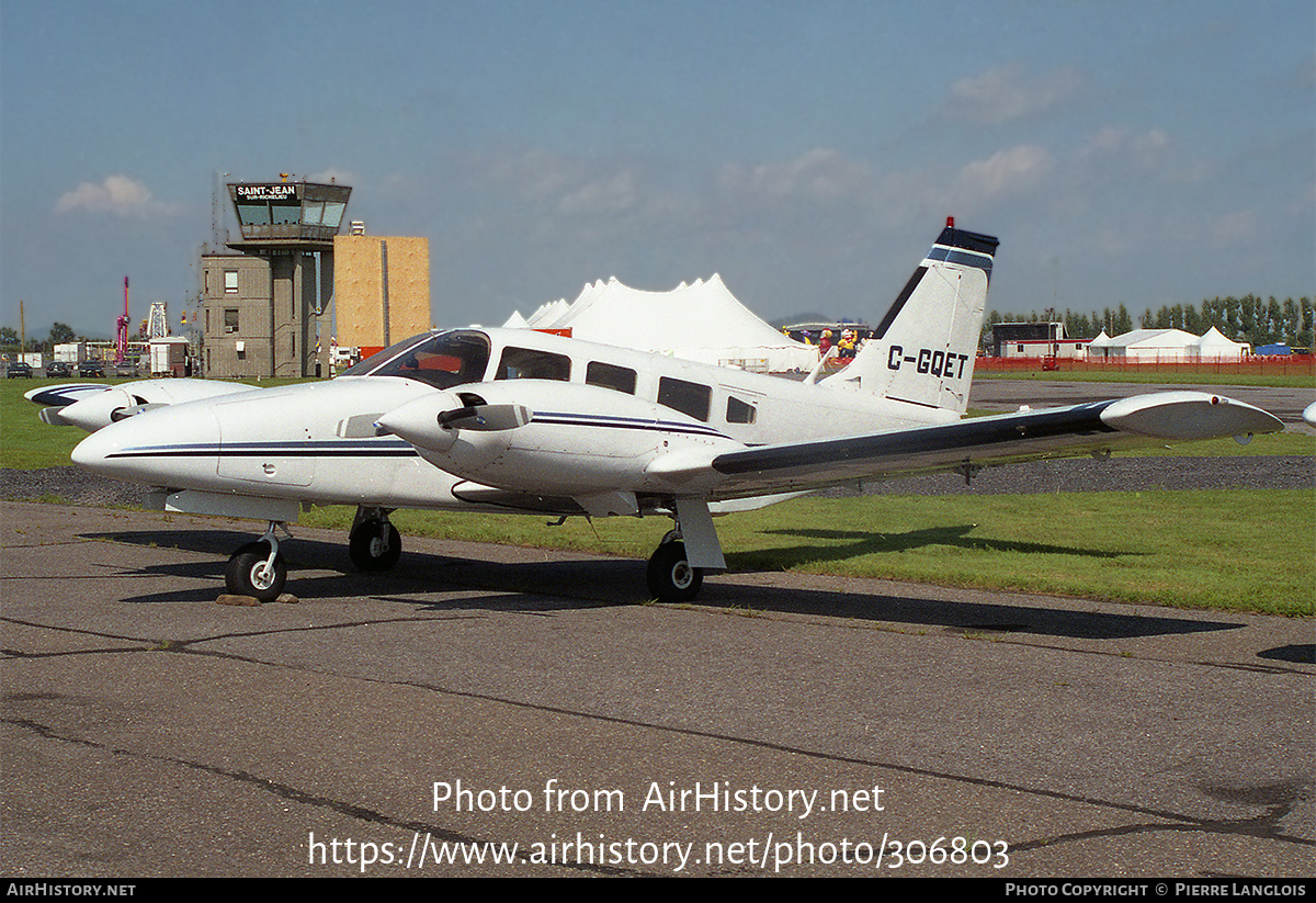 Aircraft Photo of C-GQET | Piper PA-34-200T Seneca II | AirHistory.net #306803