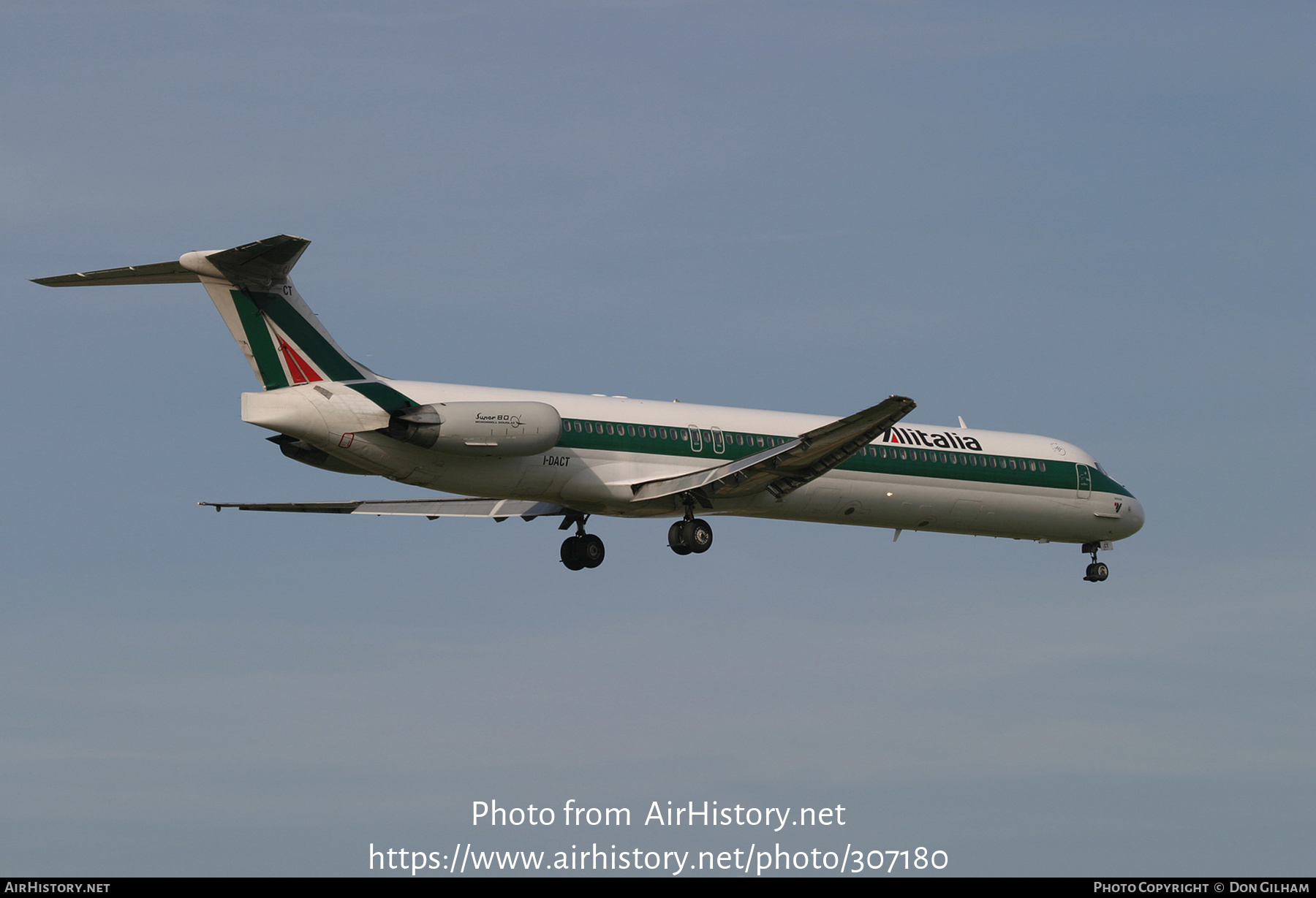 Aircraft Photo of I-DACT | McDonnell Douglas MD-82 (DC-9-82) | Alitalia | AirHistory.net #307180