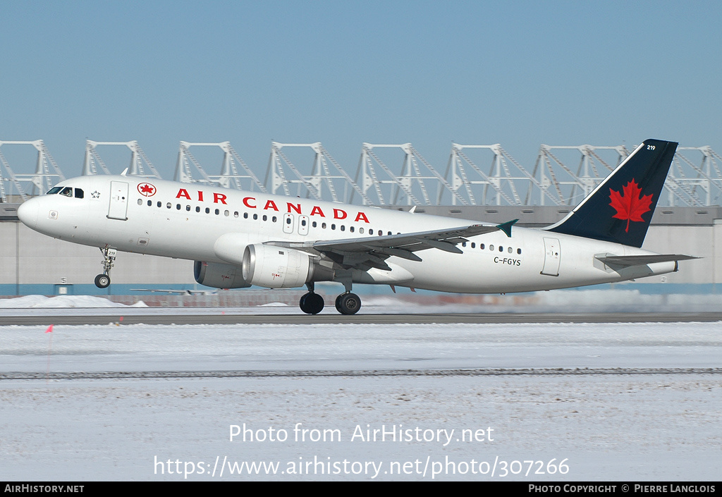 Aircraft Photo of C-FGYS | Airbus A320-211 | Air Canada | AirHistory.net #307266