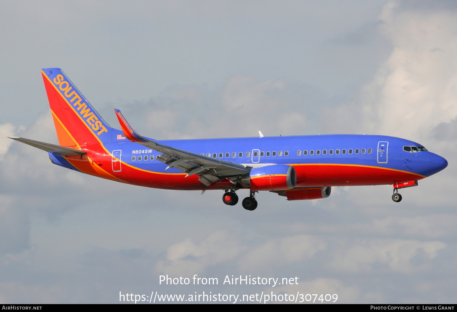 Aircraft Photo of N604SW | Boeing 737-3H4 | Southwest Airlines | AirHistory.net #307409