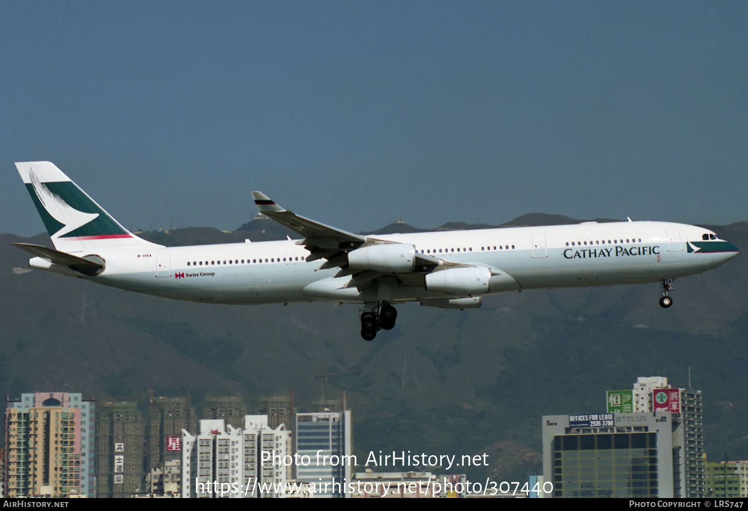 Aircraft Photo of B-HXA | Airbus A340-313X | Cathay Pacific Airways | AirHistory.net #307440