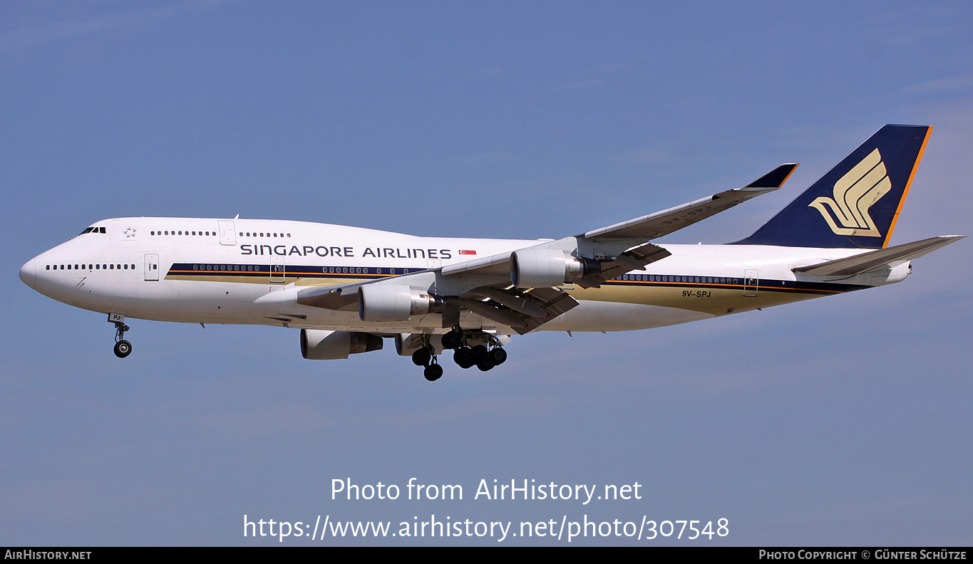 Aircraft Photo of 9V-SPJ | Boeing 747-412 | Singapore Airlines | AirHistory.net #307548