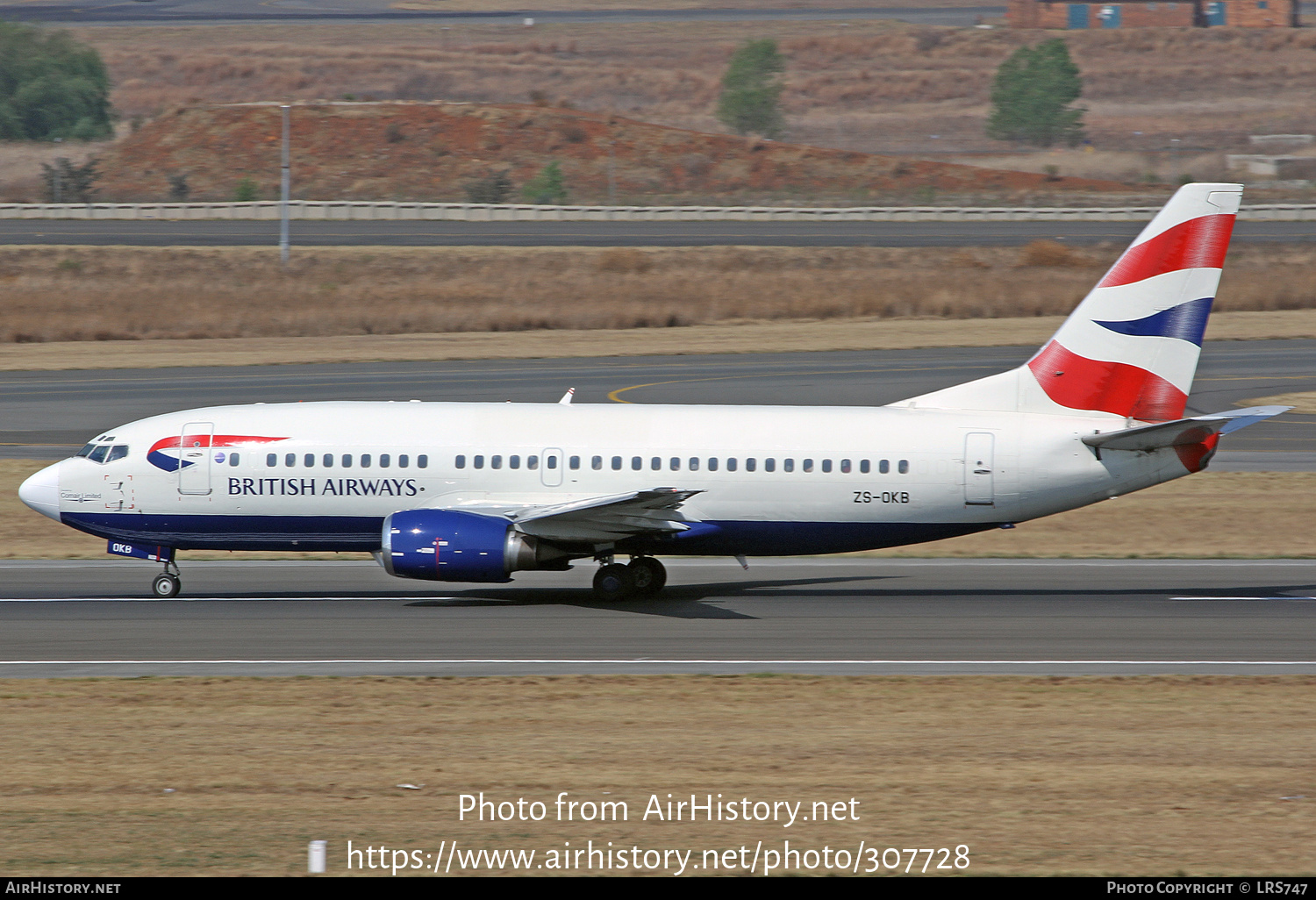 Aircraft Photo of ZS-OKB | Boeing 737-376 | British Airways | AirHistory.net #307728