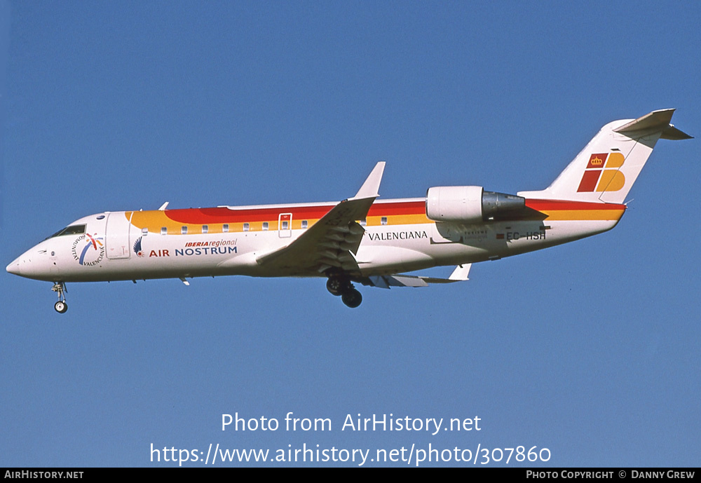 Aircraft Photo of EC-HSH | Bombardier CRJ-200ER (CL-600-2B19) | Iberia Regional | AirHistory.net #307860