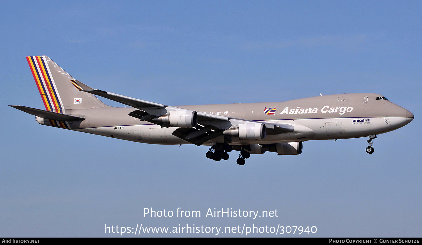 Aircraft Photo of HL7419 | Boeing 747-48EF/SCD | Asiana Airlines Cargo | AirHistory.net #307940