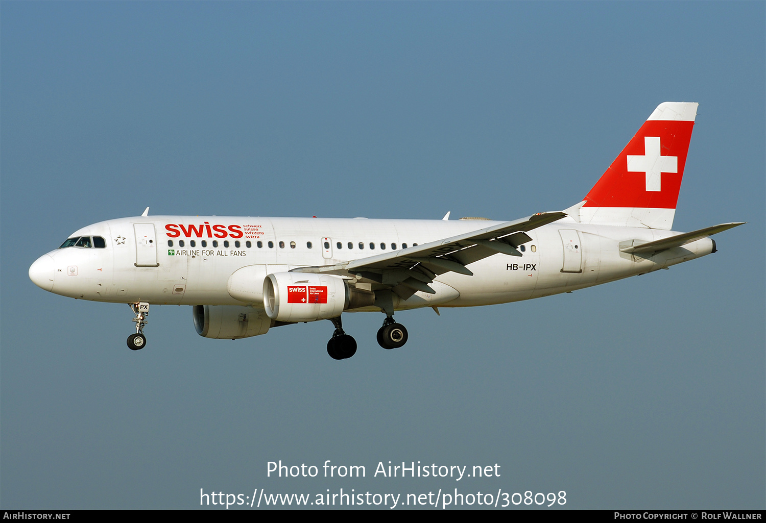 Aircraft Photo of HB-IPX | Airbus A319-112 | Swiss International Air Lines | AirHistory.net #308098