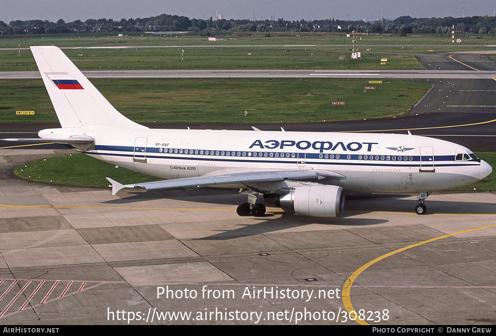 Aircraft Photo of VP-BAF | Airbus A310-304/ET | Aeroflot | AirHistory.net #308238