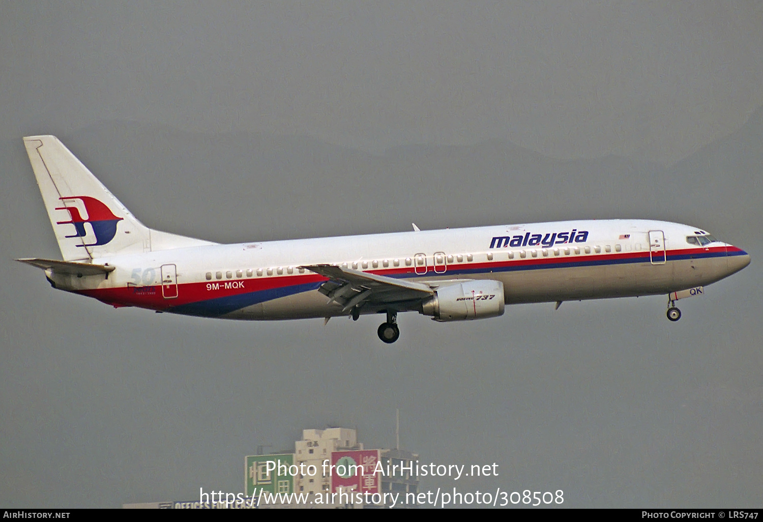 Aircraft Photo of 9M-MQK | Boeing 737-4H6 | Malaysia Airlines | AirHistory.net #308508