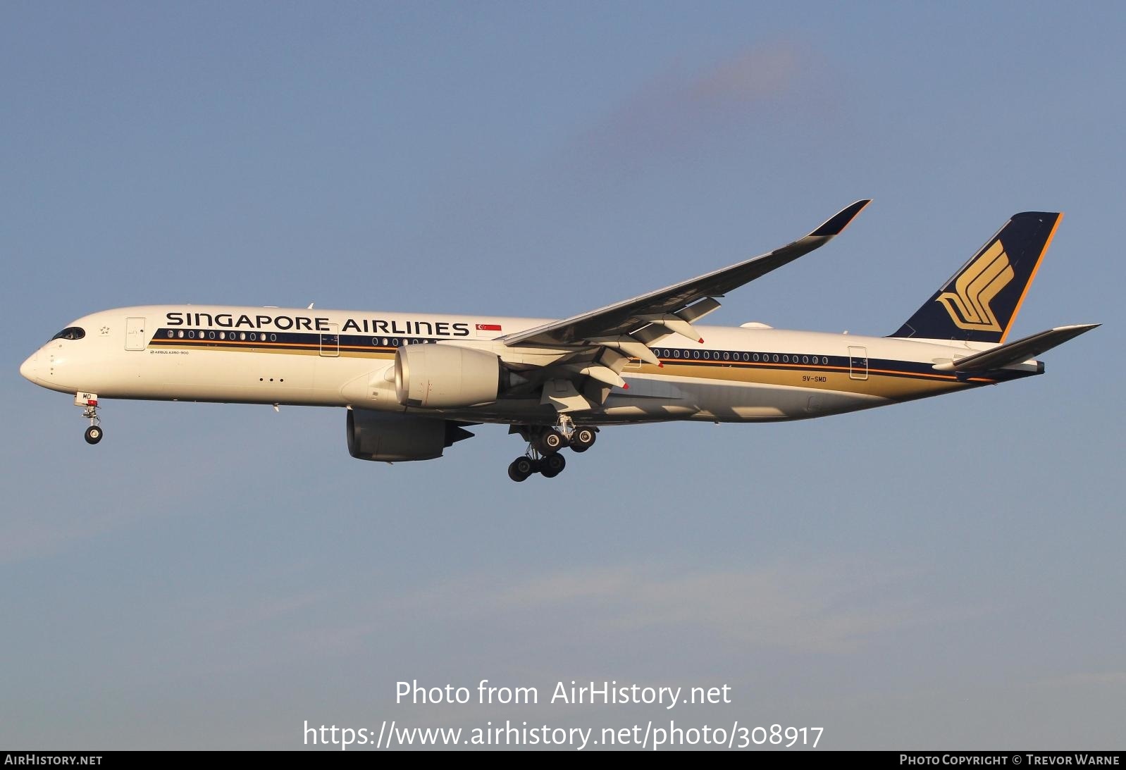 Aircraft Photo of 9V-SMD | Airbus A350-941 | Singapore Airlines | AirHistory.net #308917