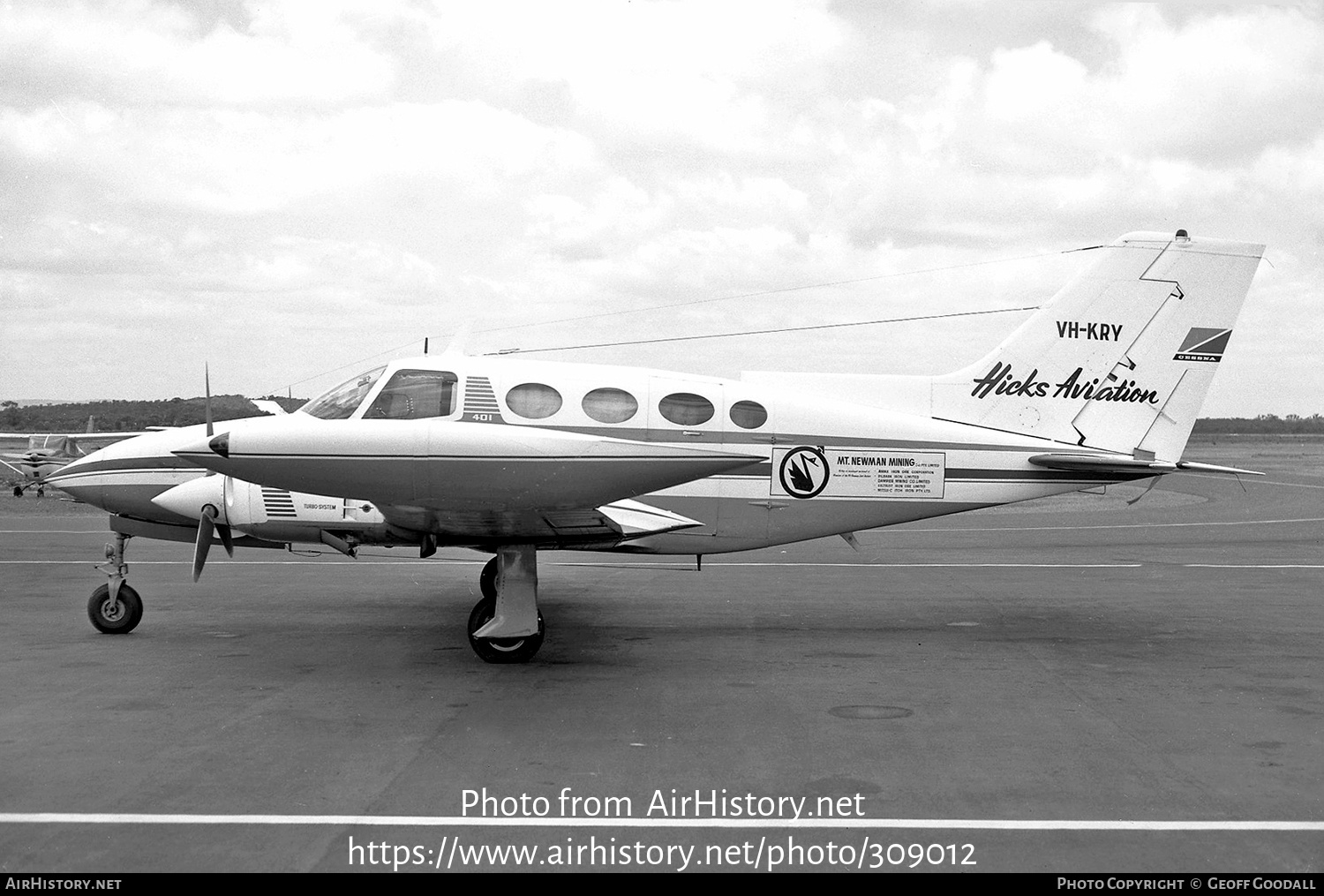 Aircraft Photo of VH-KRY | Cessna 401 | Hicks Aviation | AirHistory.net #309012