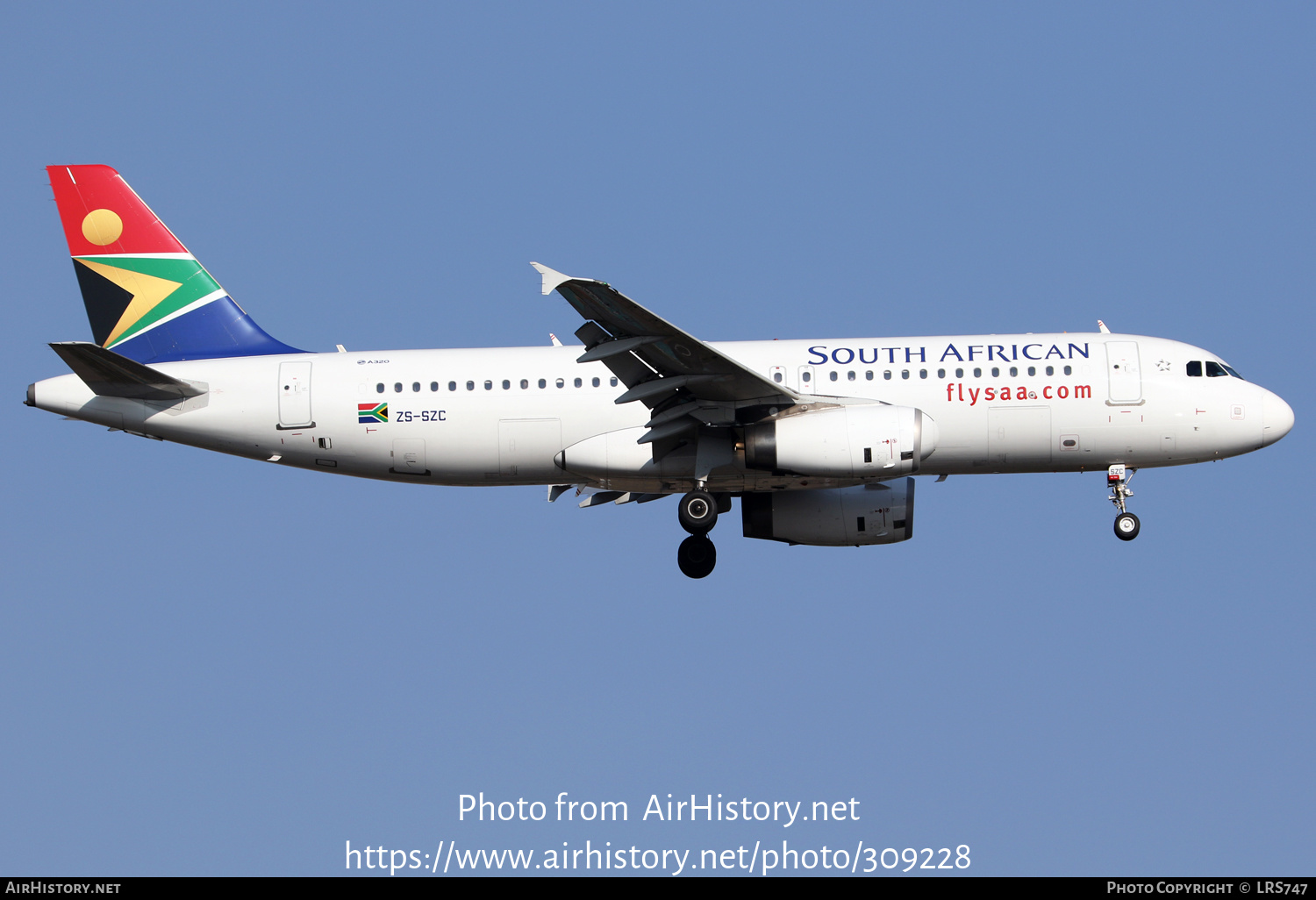 Aircraft Photo of ZS-SZC | Airbus A320-232 | South African Airways | AirHistory.net #309228