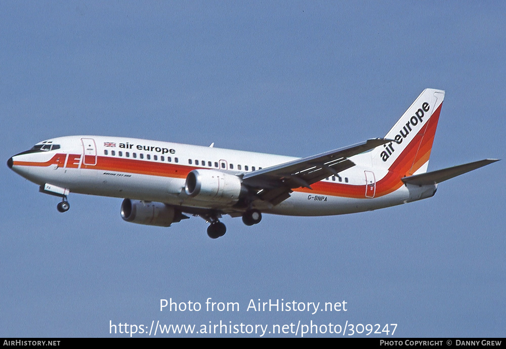 Aircraft Photo of G-BNPA | Boeing 737-3S3 | Air Europe | AirHistory.net #309247