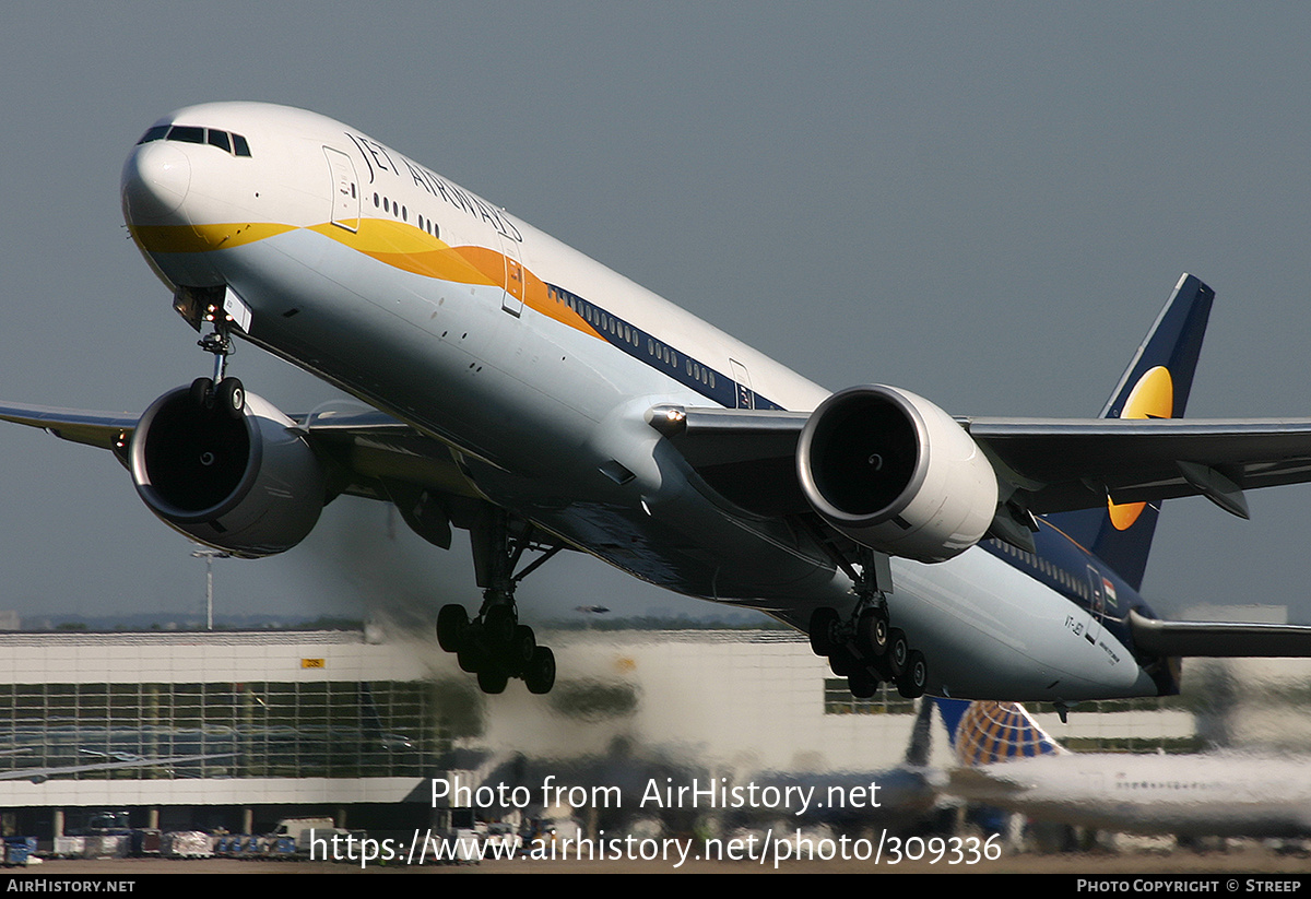 Aircraft Photo of VT-JED | Boeing 777-35R/ER | Jet Airways | AirHistory.net #309336