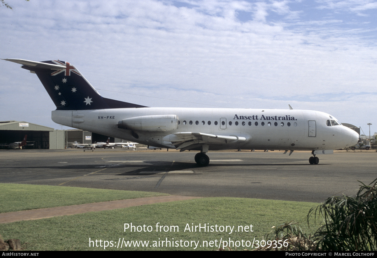 Aircraft Photo of VH-FKE | Fokker F28-1000 Fellowship | Ansett Australia | AirHistory.net #309356