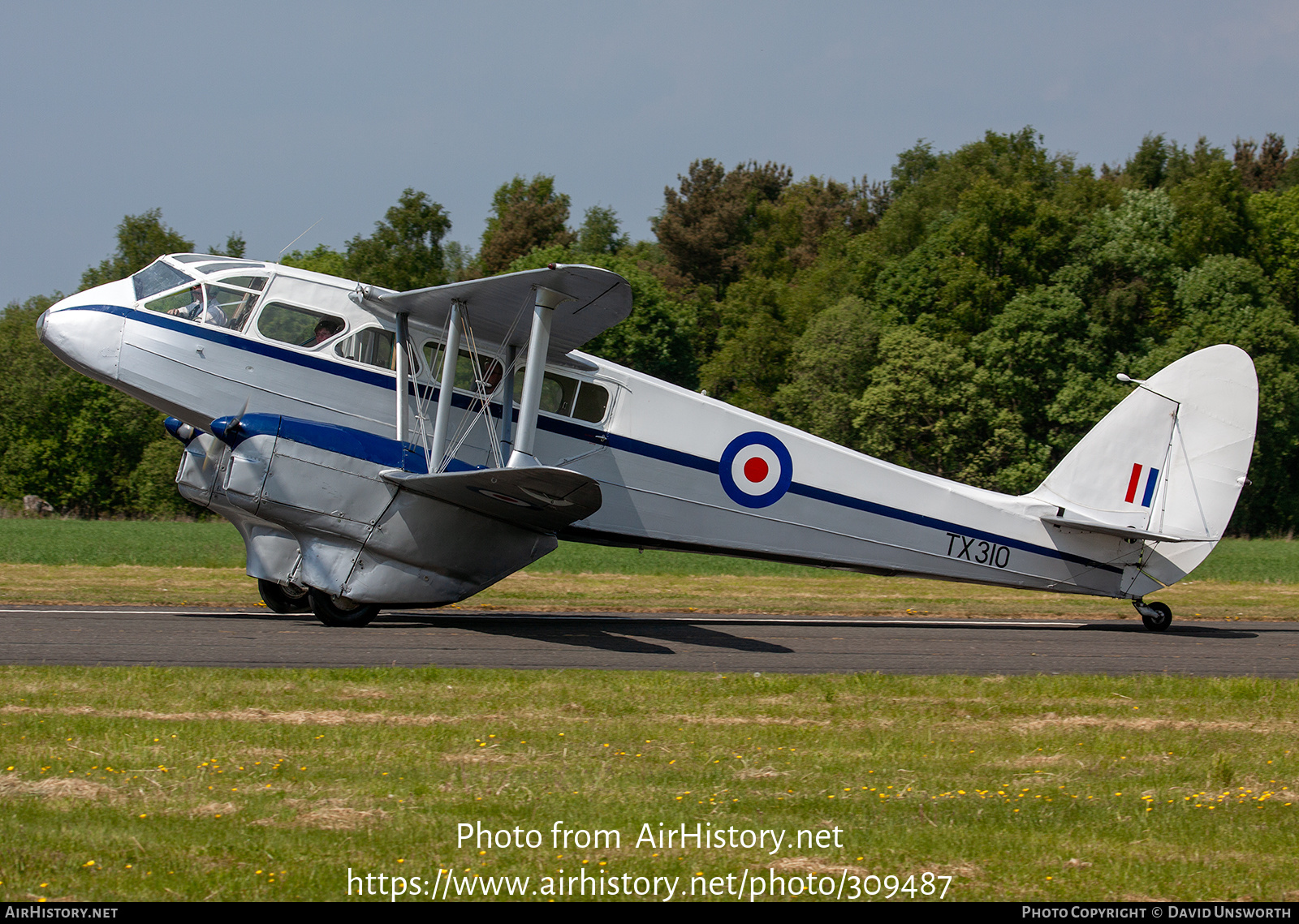 Aircraft Photo of G-AIDL / TX310 | De Havilland D.H. 89A Dragon Rapide | UK - Air Force | AirHistory.net #309487