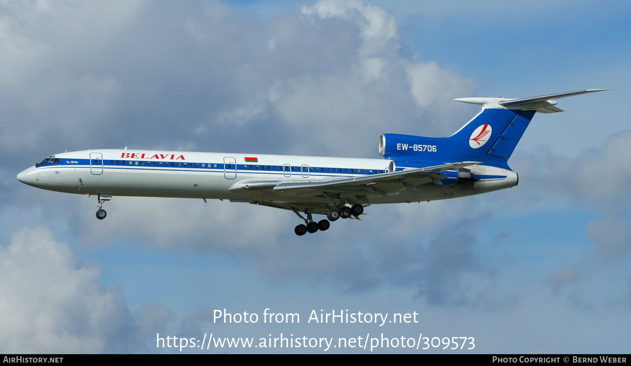 Aircraft Photo of EW-85706 | Tupolev Tu-154M | Belavia | AirHistory.net #309573