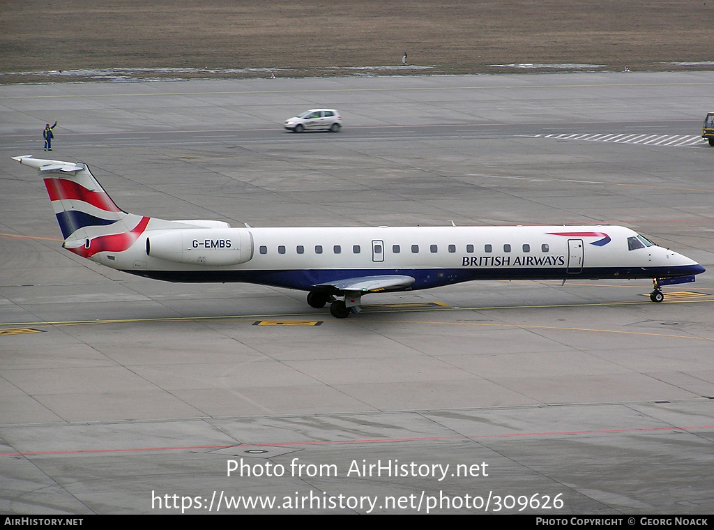 Aircraft Photo of G-EMBS | Embraer ERJ-145EU (EMB-145EU) | British Airways | AirHistory.net #309626