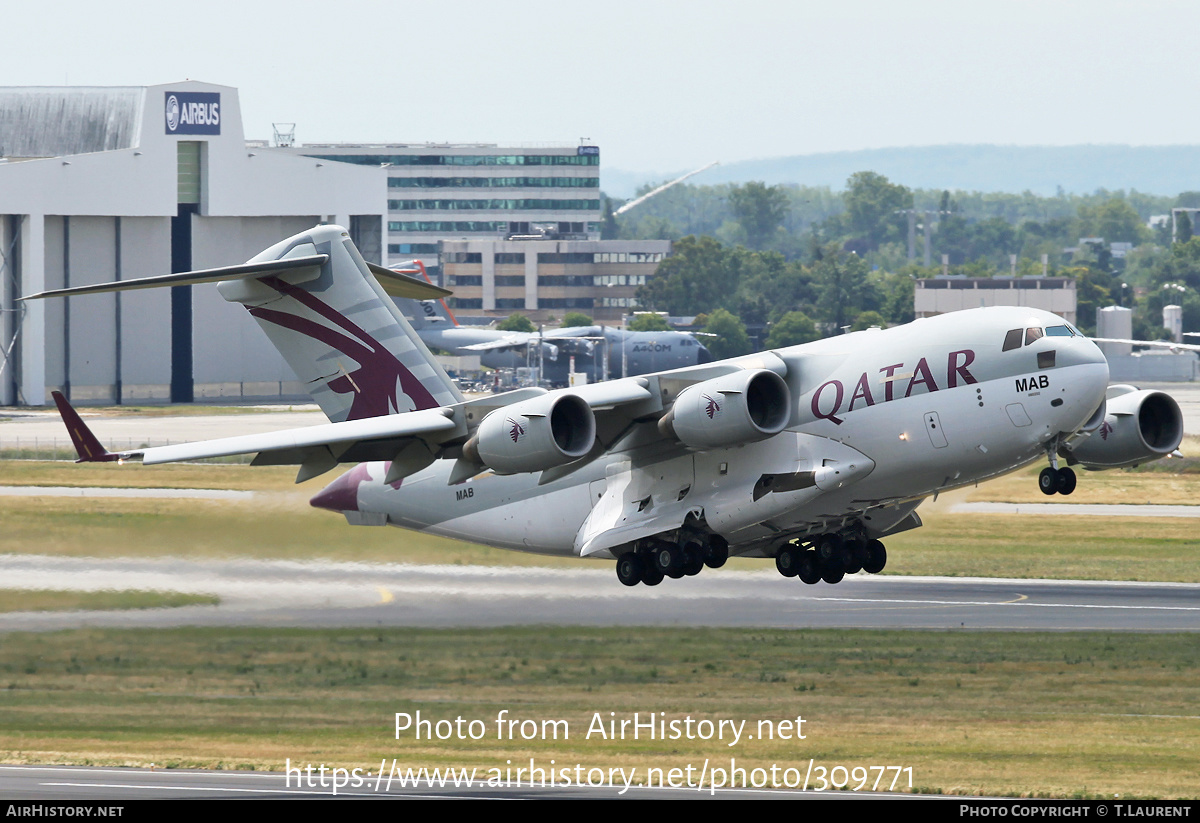 Aircraft Photo of A7-MAB / MAB | Boeing C-17A Globemaster III | Qatar - Air Force | AirHistory.net #309771