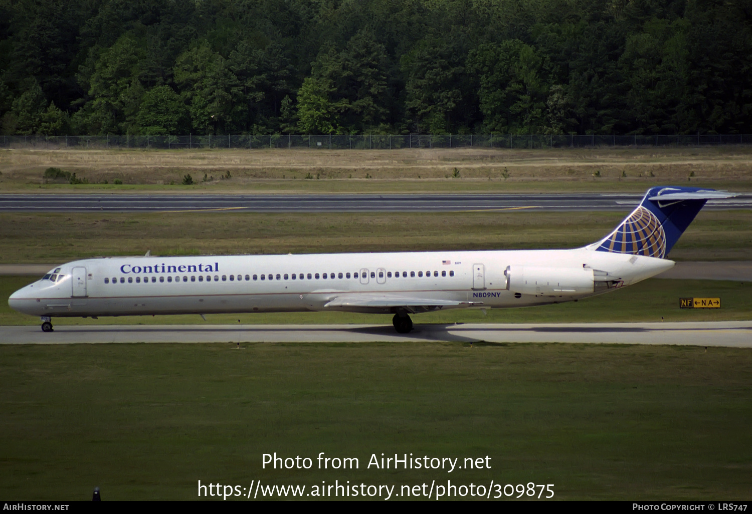 Aircraft Photo of N809NY | McDonnell Douglas MD-82 (DC-9-82) | Continental Airlines | AirHistory.net #309875