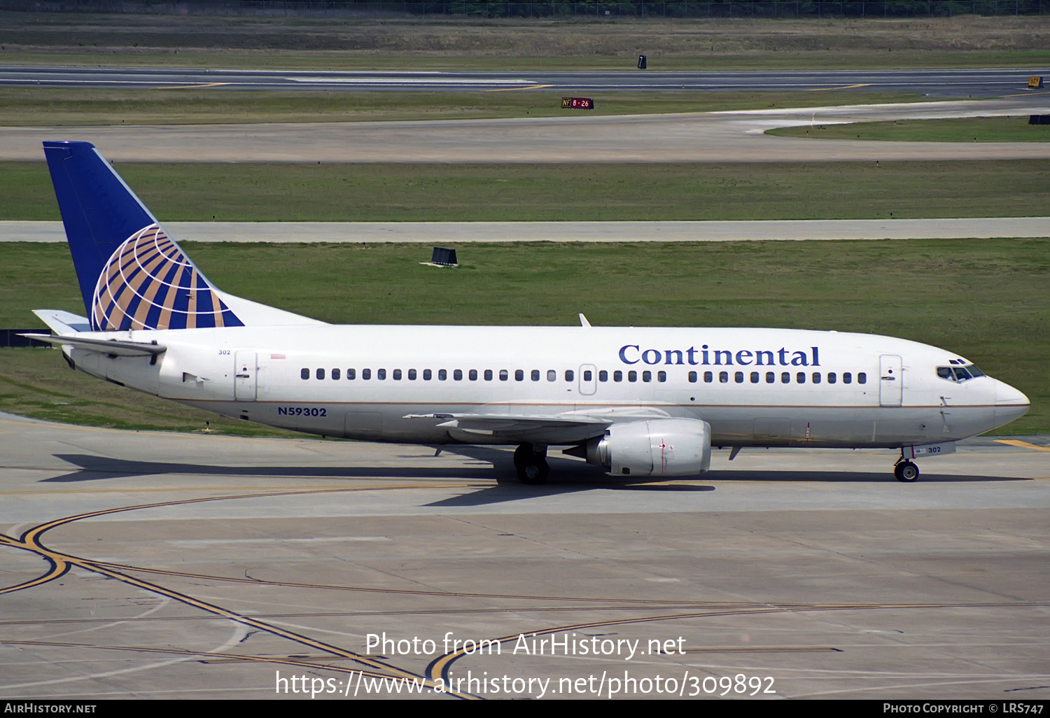 Aircraft Photo of N59302 | Boeing 737-3T0 | Continental Airlines | AirHistory.net #309892