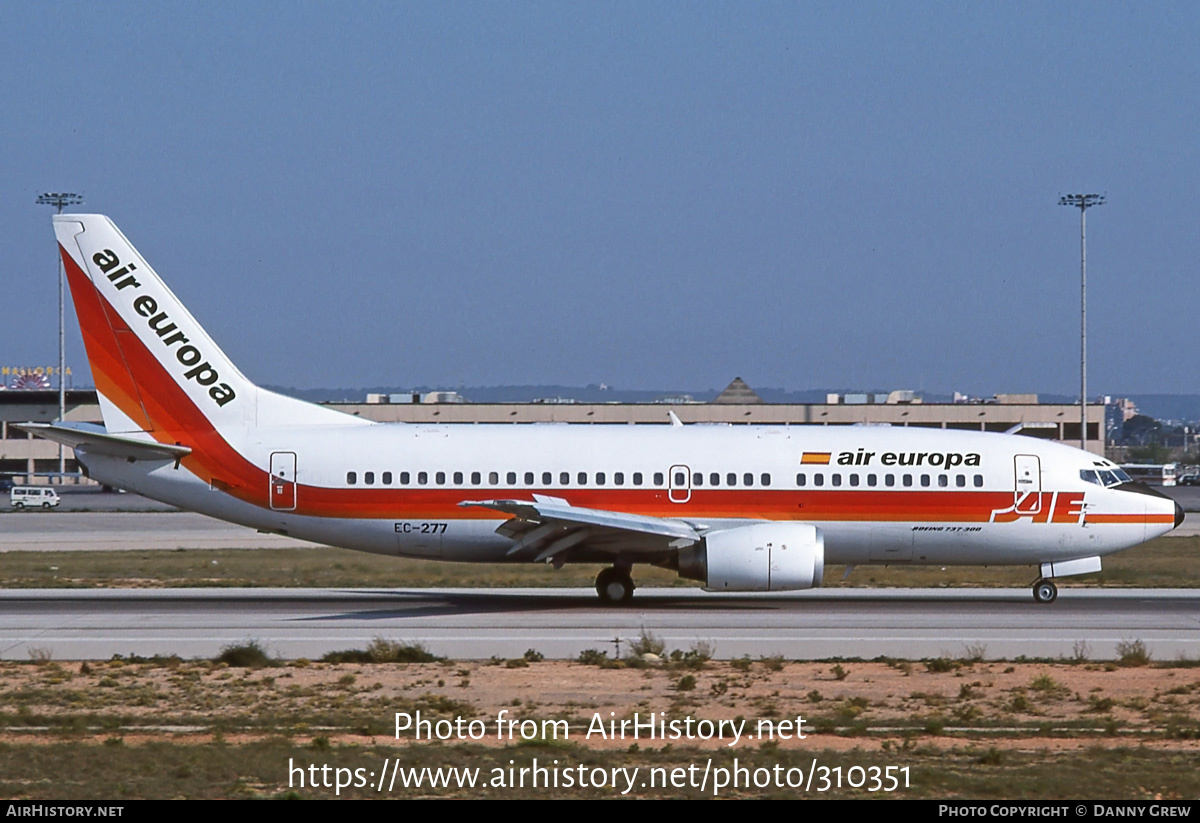 Aircraft Photo of EC-277 | Boeing 737-3S3 | Air Europa | AirHistory.net #310351