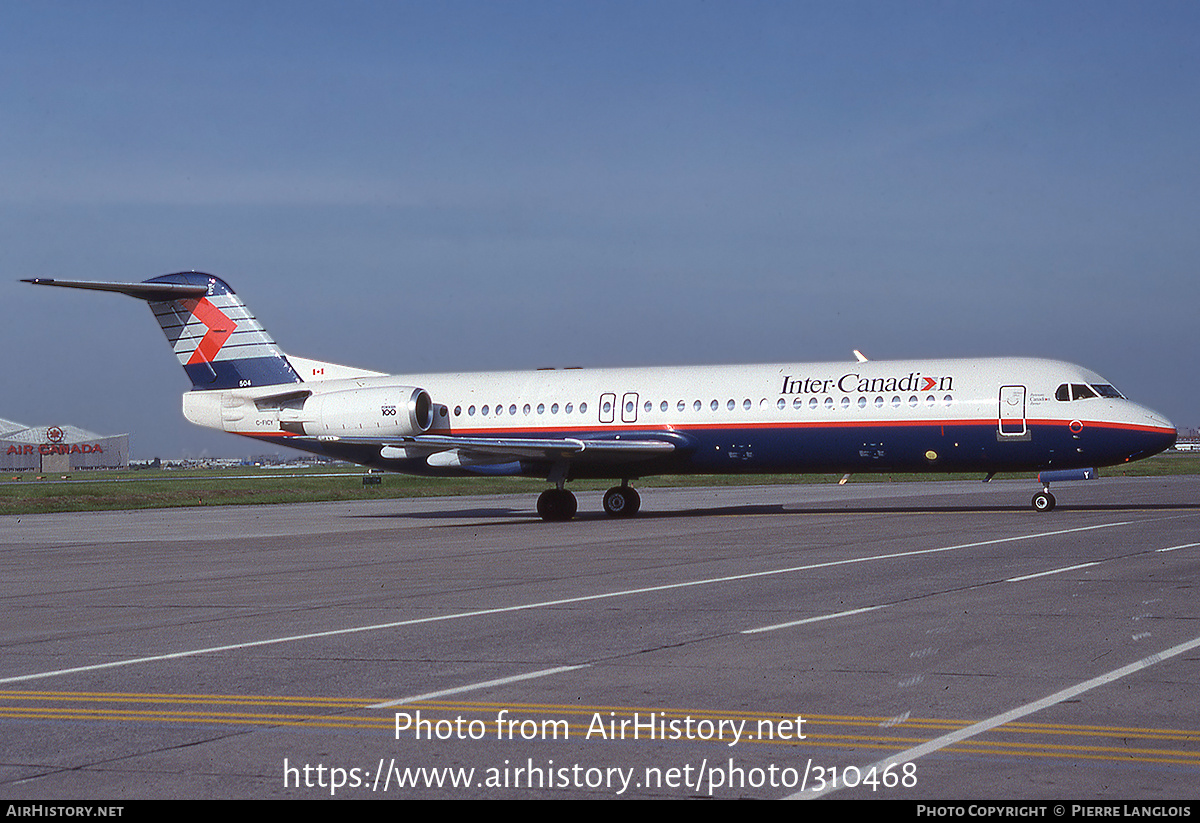 Aircraft Photo of C-FICY | Fokker 100 (F28-0100) | Inter-Canadien | AirHistory.net #310468