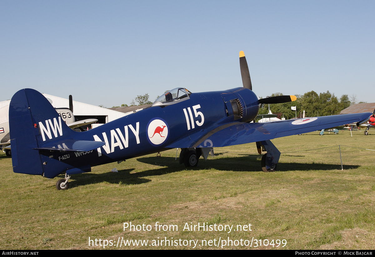 Aircraft Photo of F-AZXJ / WH589 | Hawker Sea Fury FB11 | Australia - Navy | AirHistory.net #310499