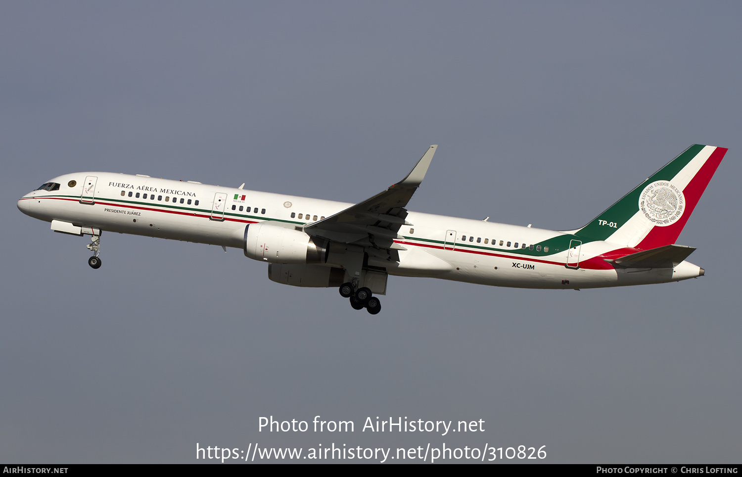 Aircraft Photo of XC-UJM / TP-01 | Boeing 757-225 | Mexico - Air Force | AirHistory.net #310826