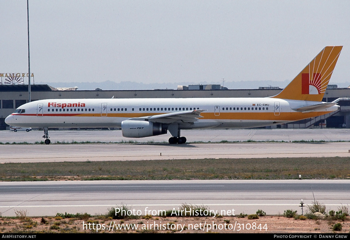 Aircraft Photo of EC-EMU | Boeing 757-23A | Hispania Líneas Aéreas | AirHistory.net #310844